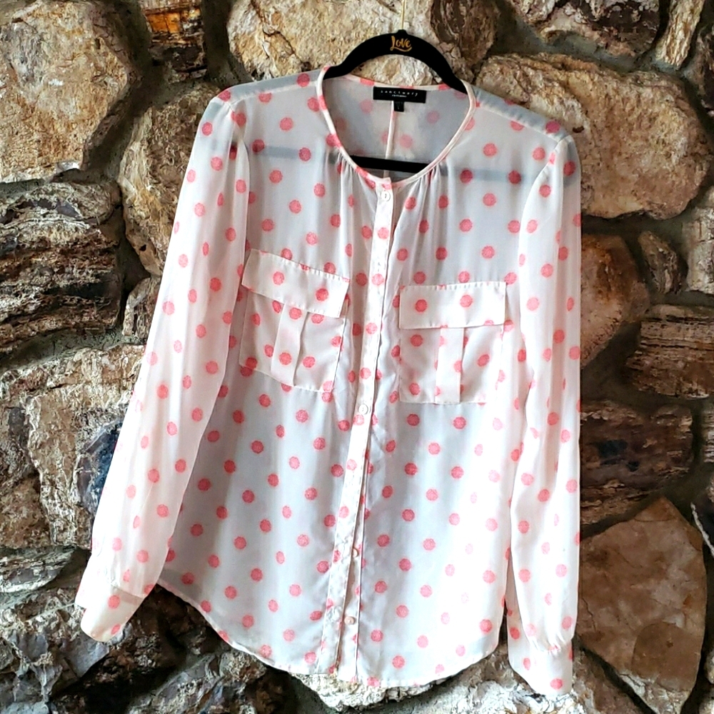 Sanctuary Chiffon Cream Blouse